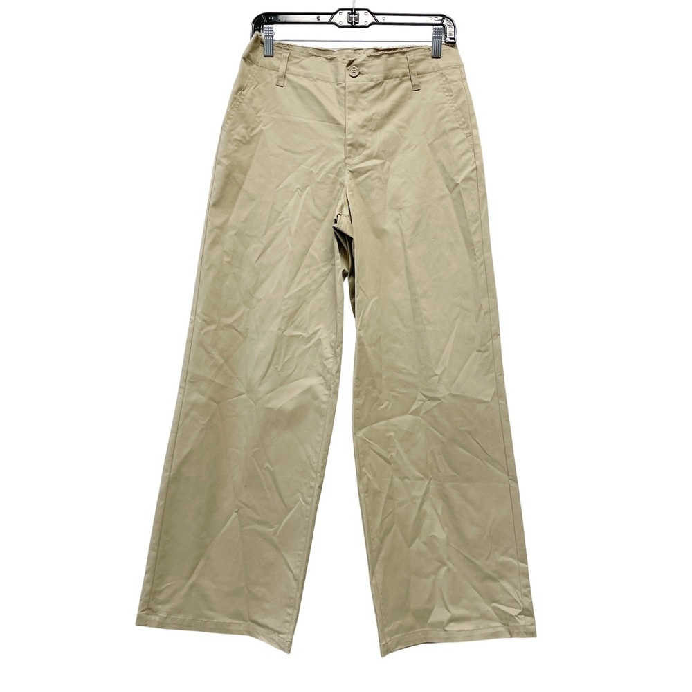 Wild Fable Women's Beige Khaki Wide Leg Raw Hem Waistband Pants Size XS - Picture 2 of 7